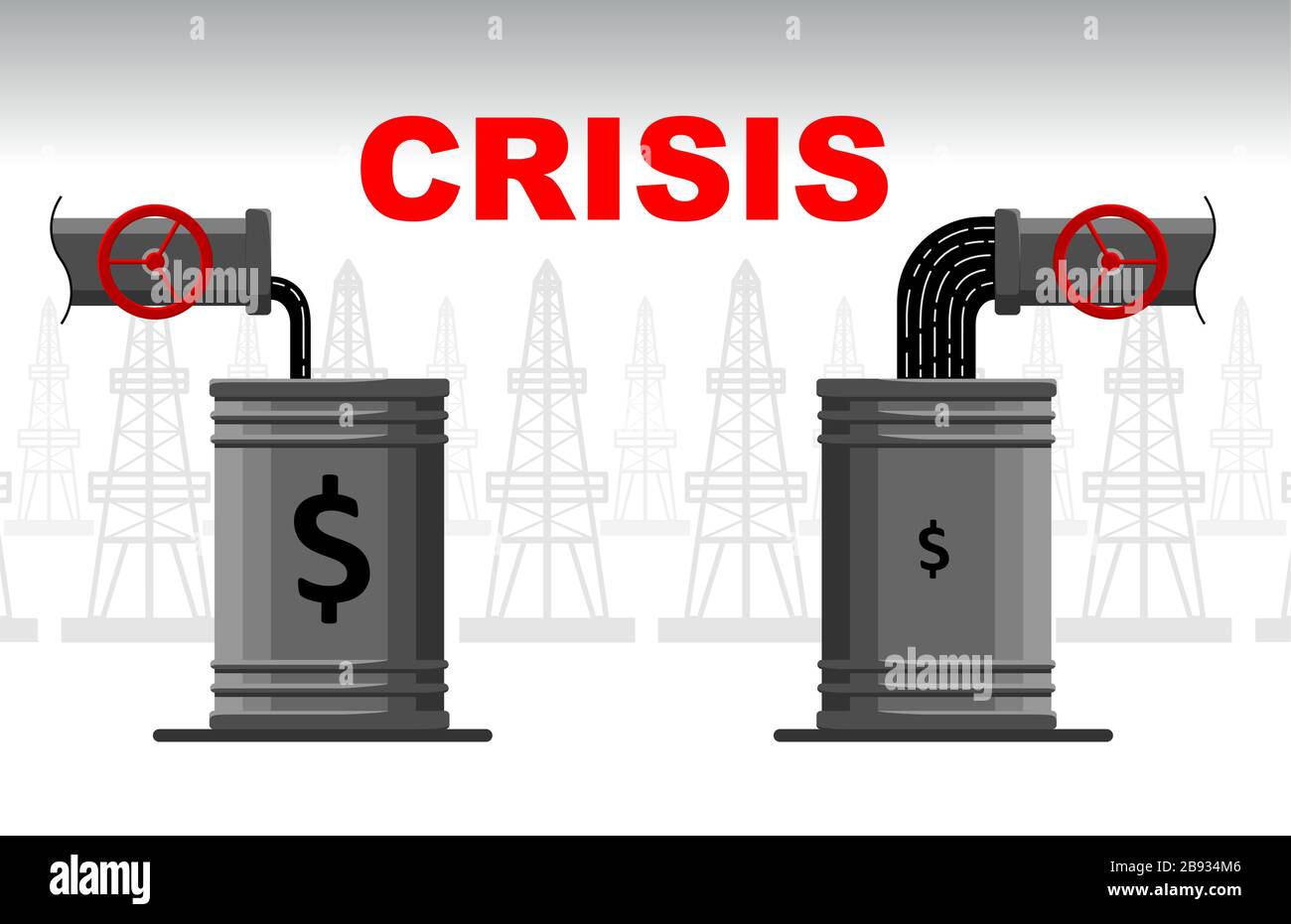 oil crisis concept. Decrease or increase in oil and hydrocarbon