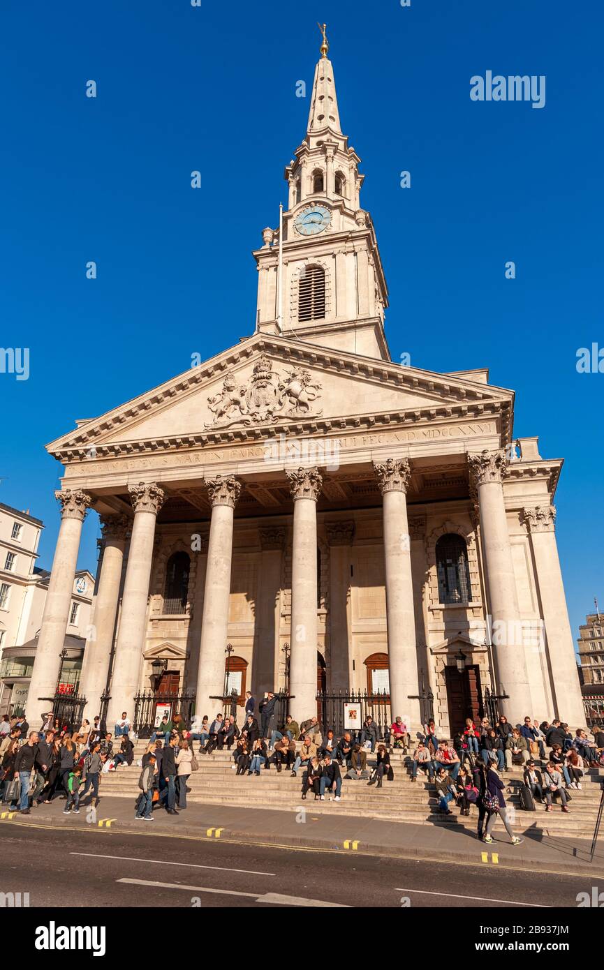 St Martin in the Fields church, Trafalgar Square, London, UK Stock Photo