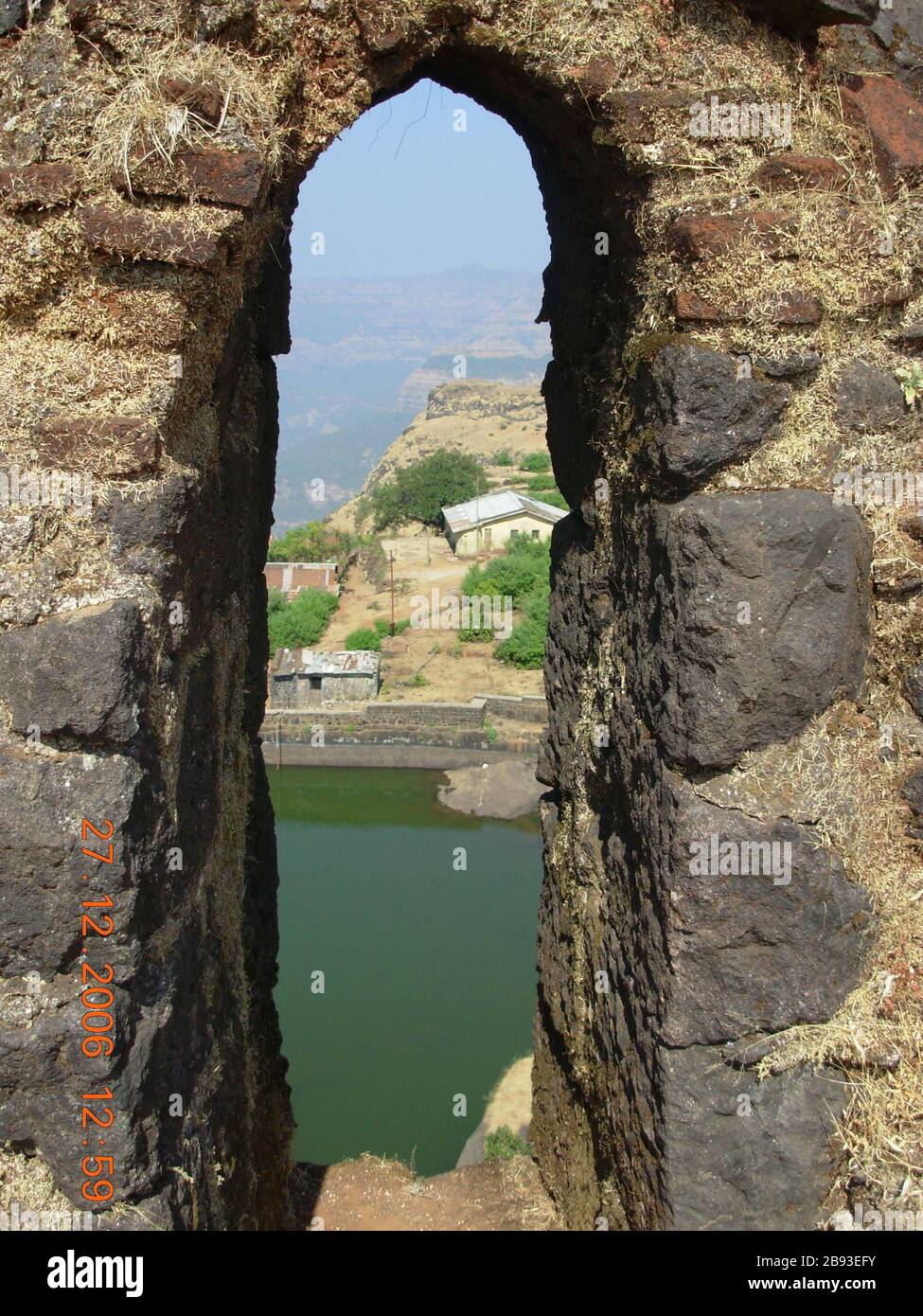 Raigad fort of the artificial lake and tkmak tok hi-res stock ...