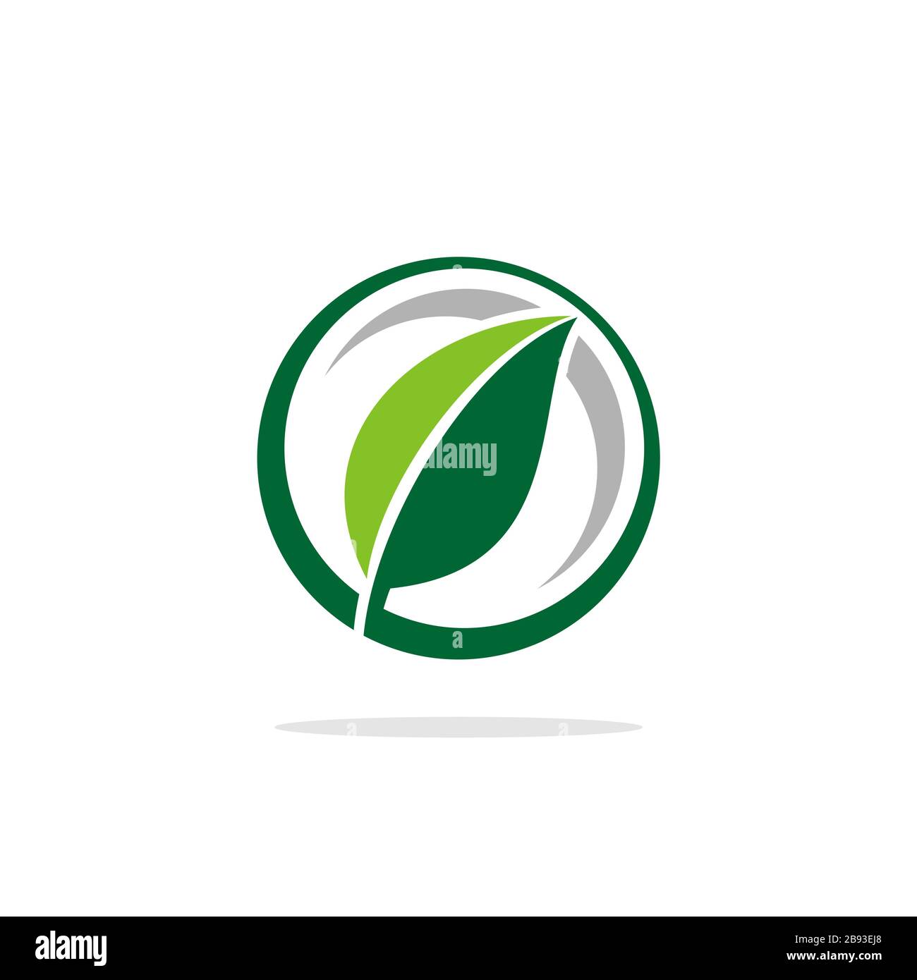 Green Leaf in the Circle Logo Template Illustration Design. Vector EPS ...