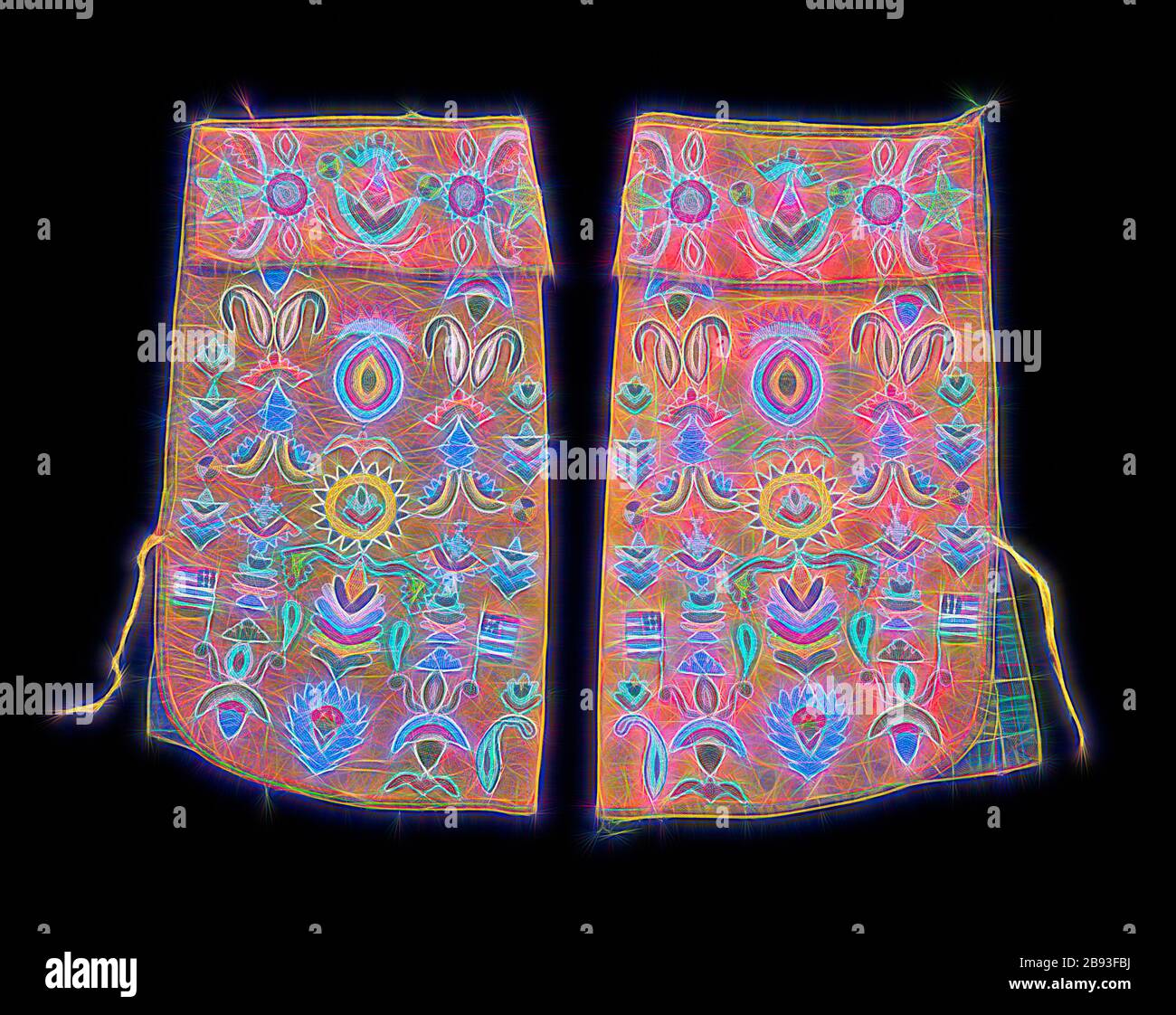 Eastern Sioux Native American Half Leggings ca. 1870 buckskin fabric and glass beads Overall 1988.46.1A 21 1 8 23 3 4 1 4 inches 53.7 60.3 0.6 cm Stock Photo Alamy