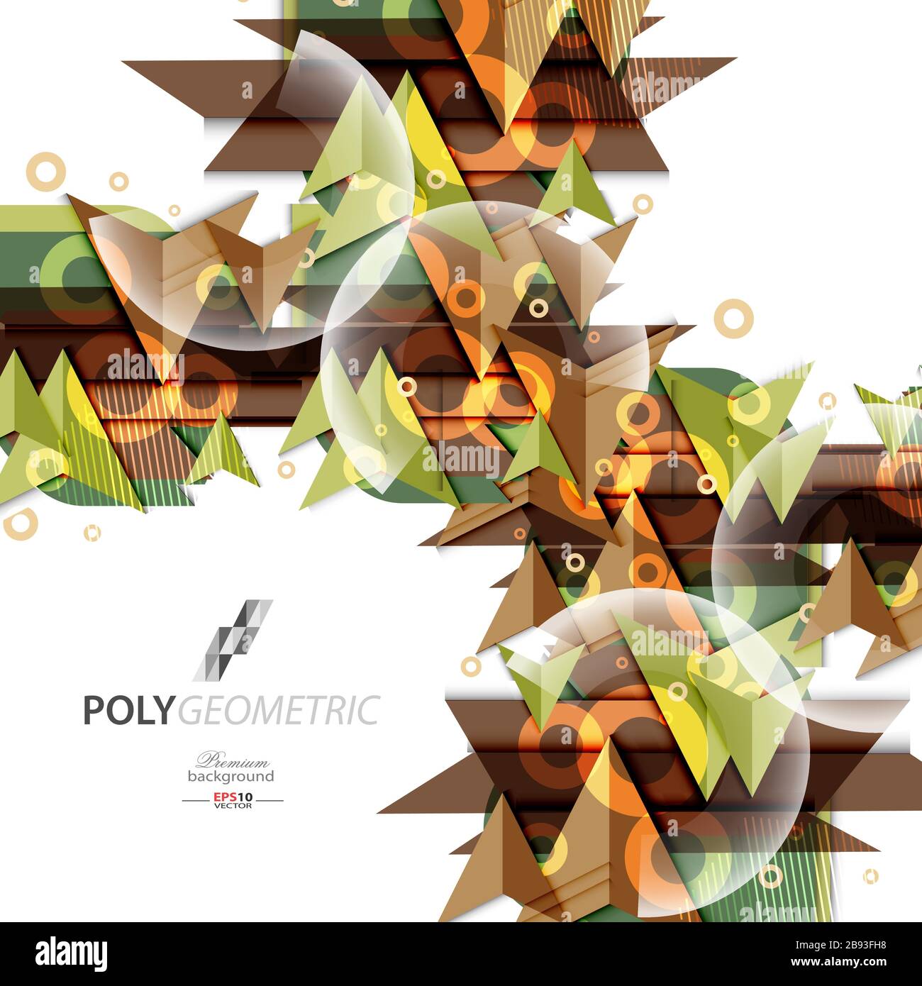 Polygeometric abstract colorful background template Stock Vector