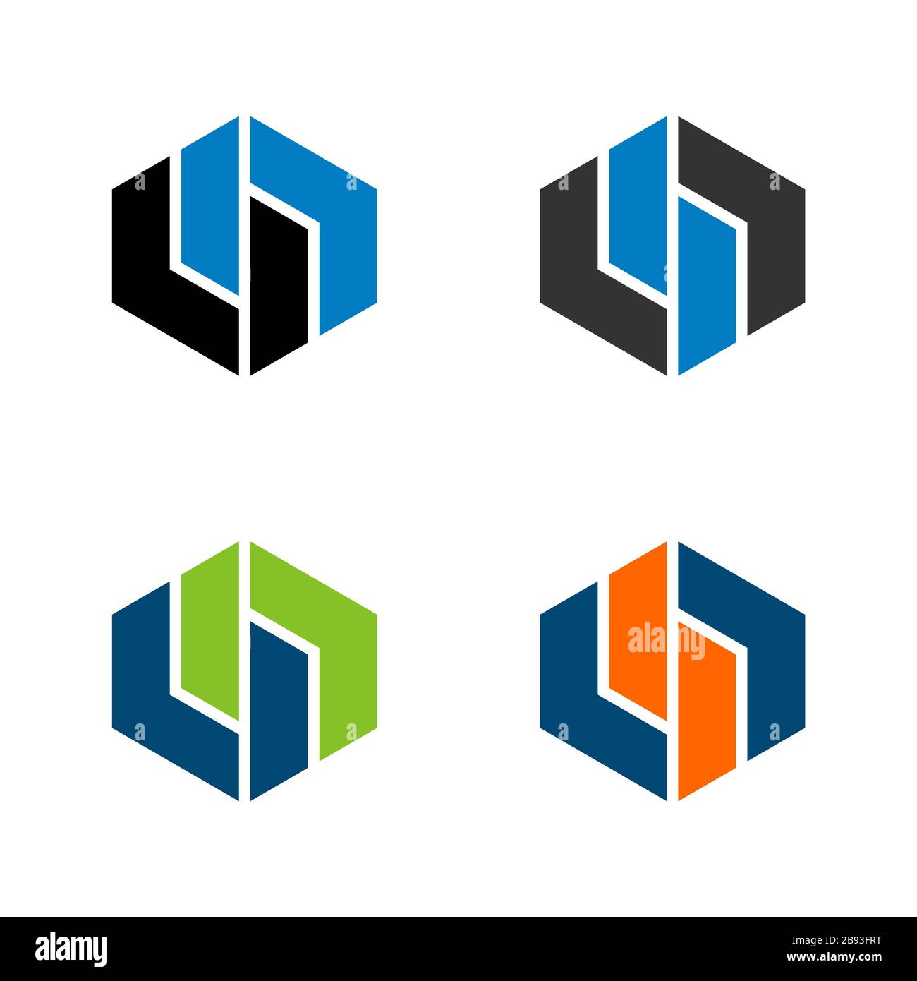Set Abstract Hexagon Logo Template Illustration Design. Vector EPS 10 ...