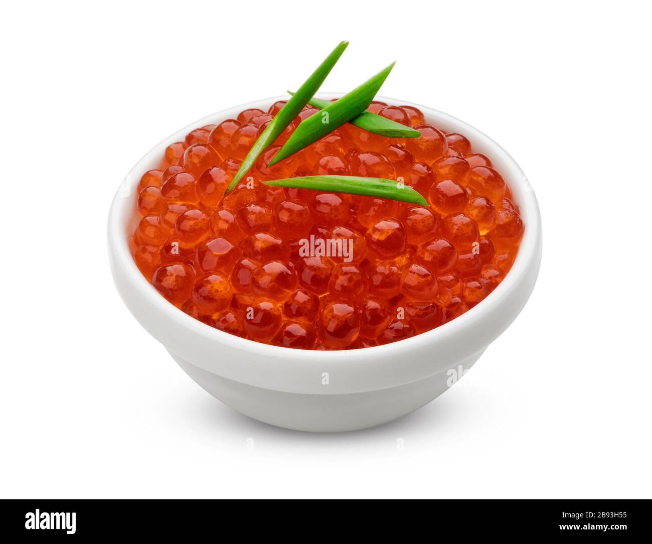 Red caviar isolated on white background with clipping path Stock Photo