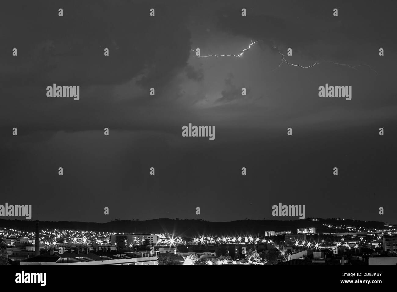 Lightning in Sabadell, Barcelona, Spain Stock Photo Alamy