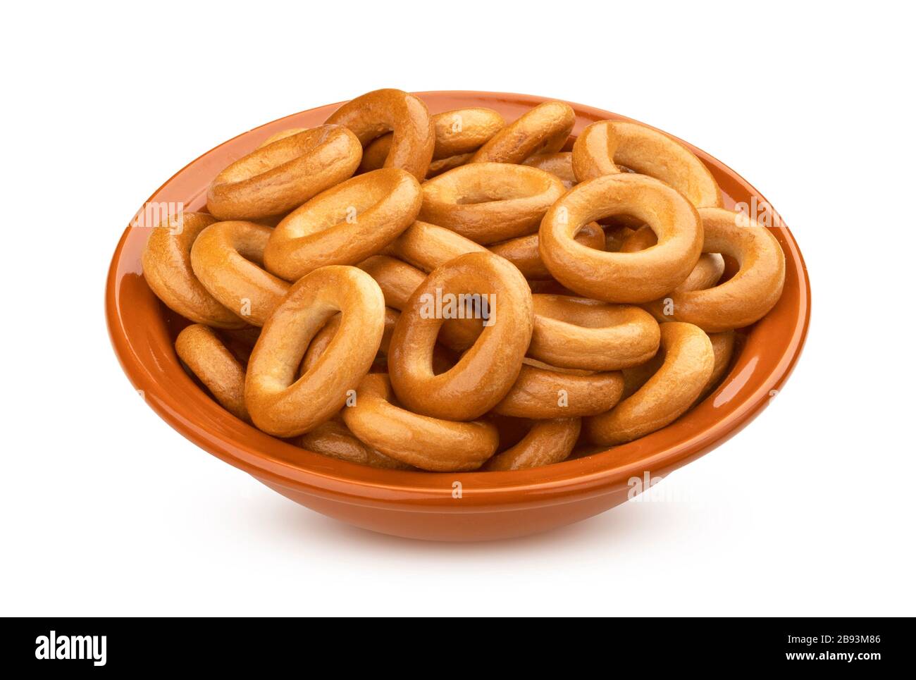 Russian bagels isolated on white background with clipping path Stock Photo