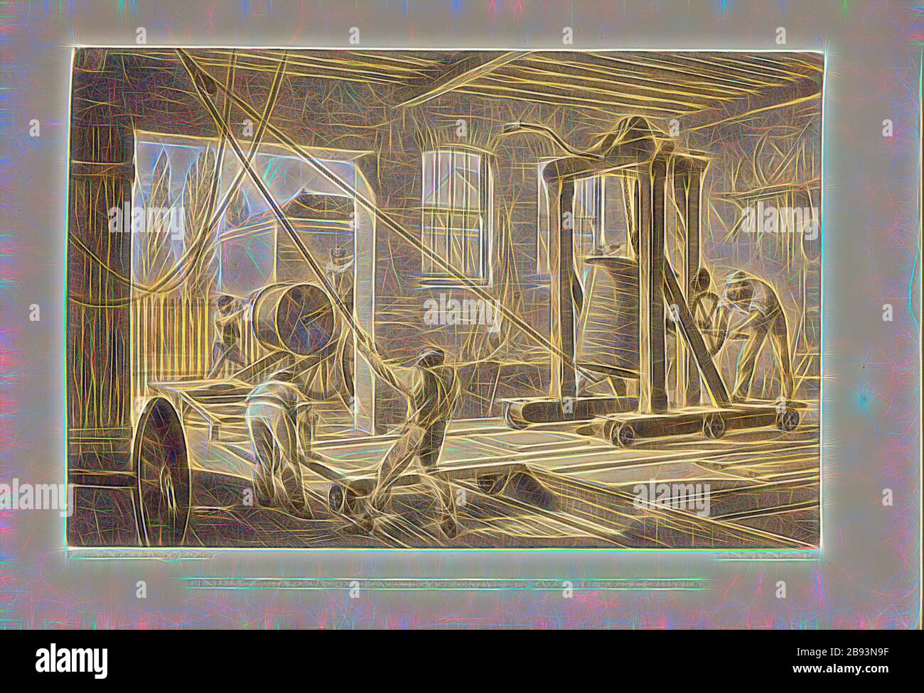 The reels of gutta percha covered conduction wire conveyed into tanks