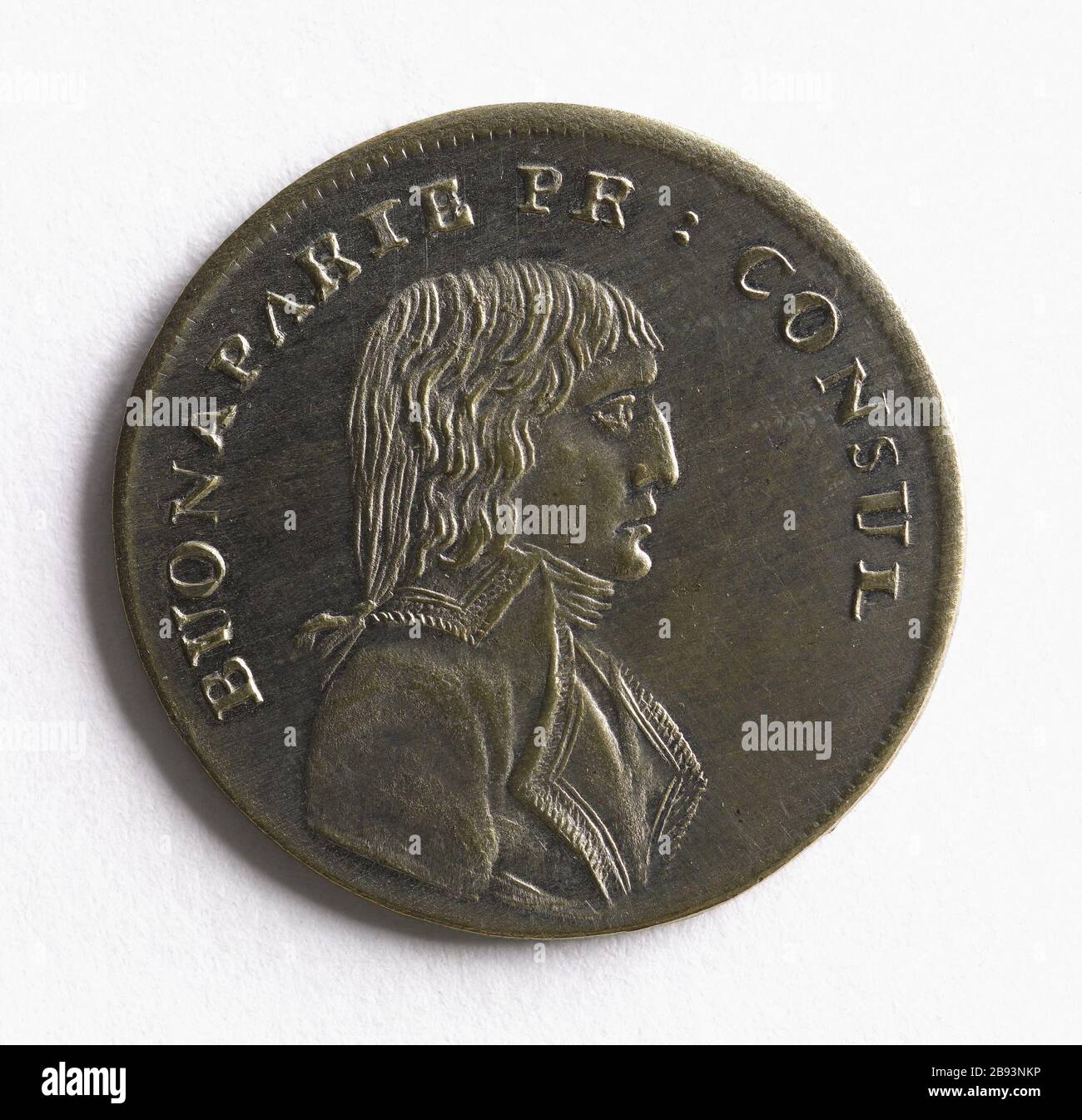 Ancien Pendentif Charm Breloque Napoléon Bonaparte - Laiton Argenté - Occasion, Patine Usée