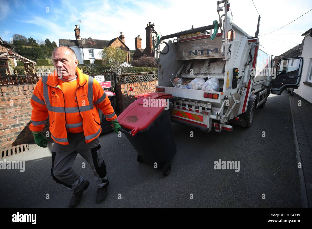 Refuse collectors in Ironbridge, Shropshire for Telford and Wrekin