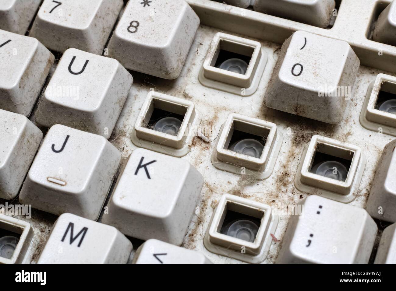Old broken computer keyboard without keys closeup Stock Photo - Alamy