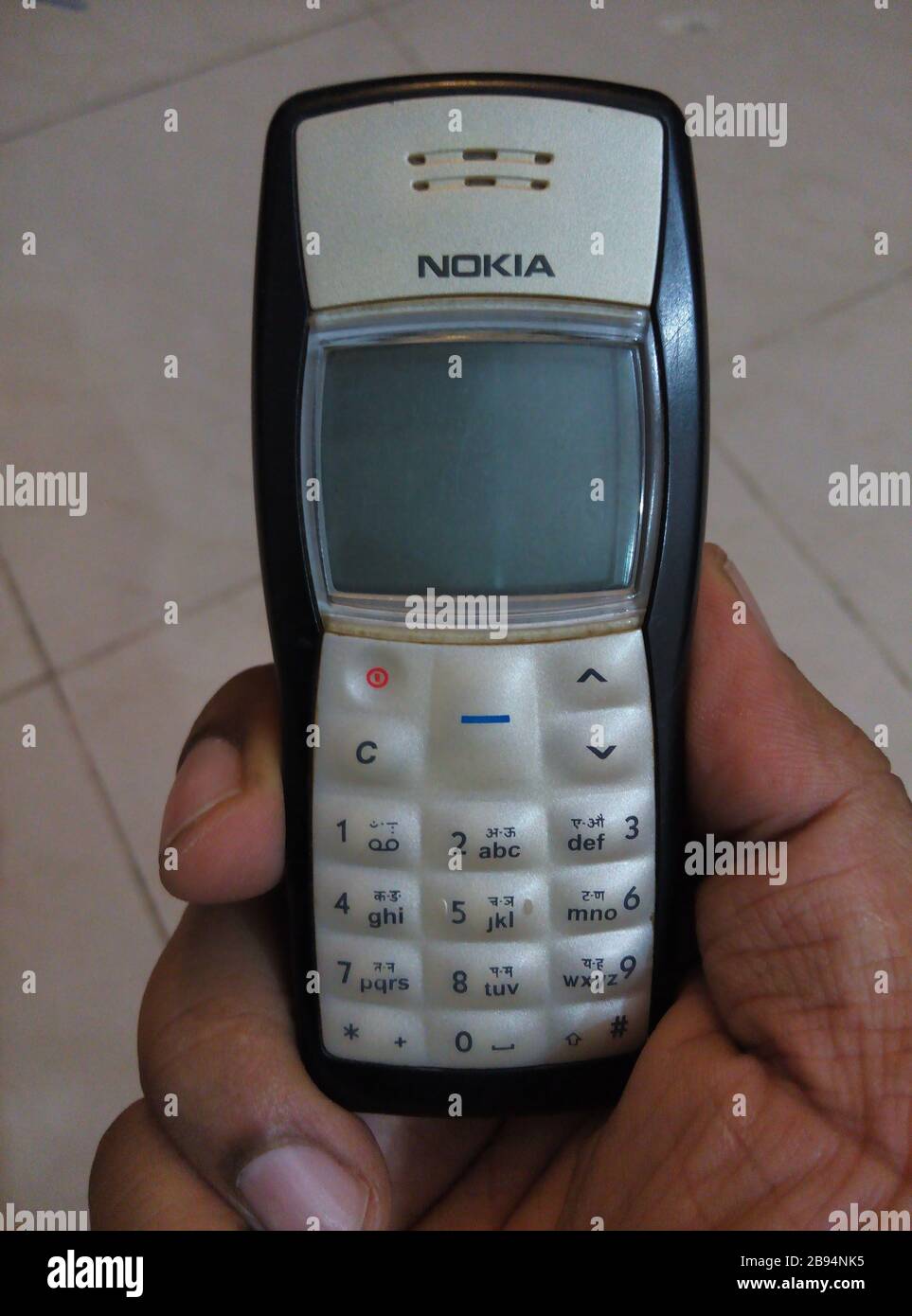 4th Dec 2015- Mumbai, India- This is old version of the Nokia 1100 Stock Photo