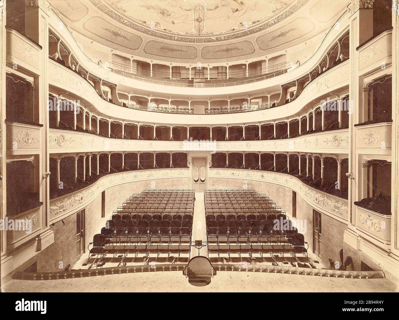 'Italiano: Interno del Teatro sociale di Mirandola (1906); 1906; Al Barnardon; Unknown; ' Stock Photo