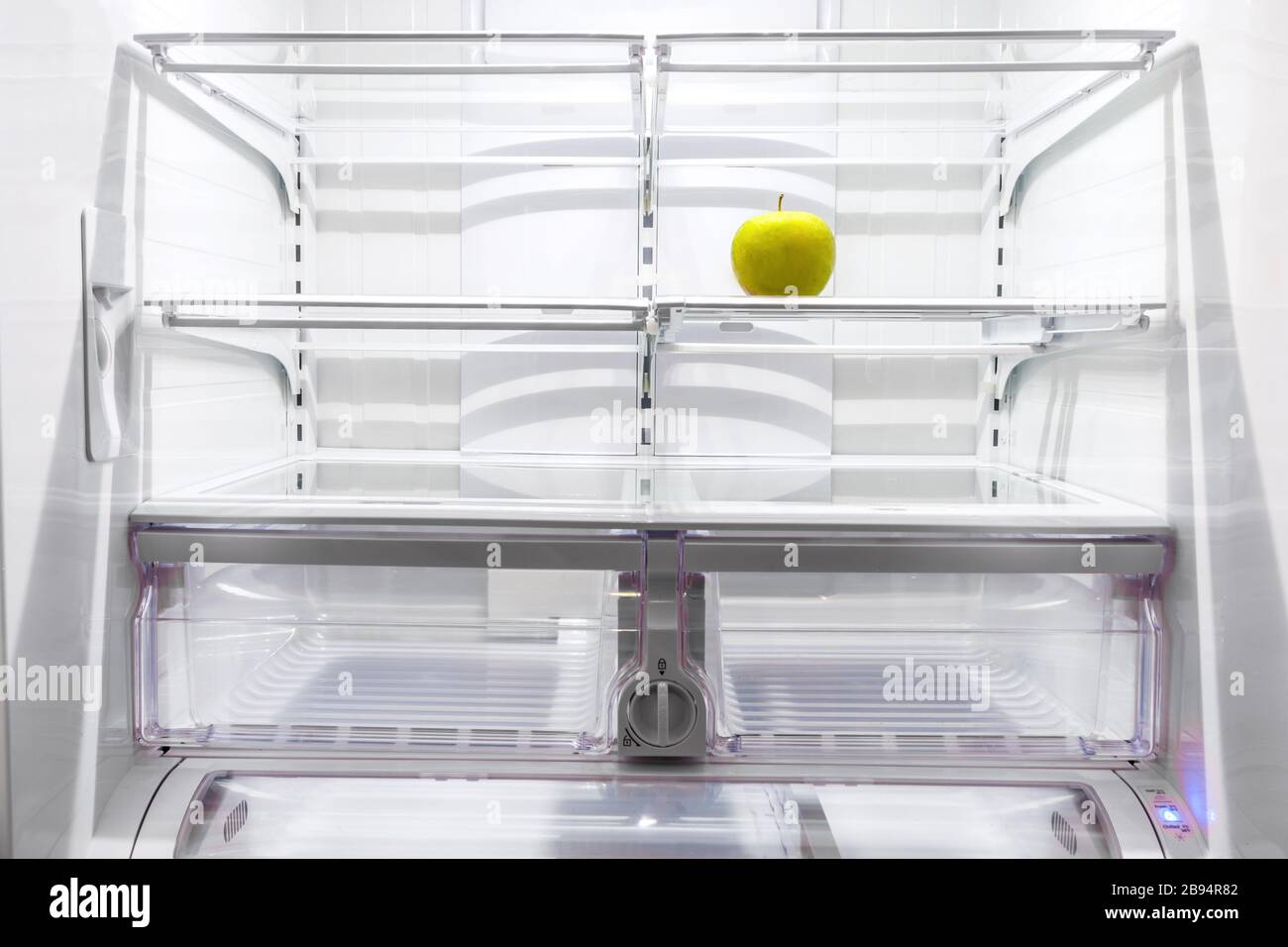 Golden delicious apple in a refrigerator Stock Photo Alamy