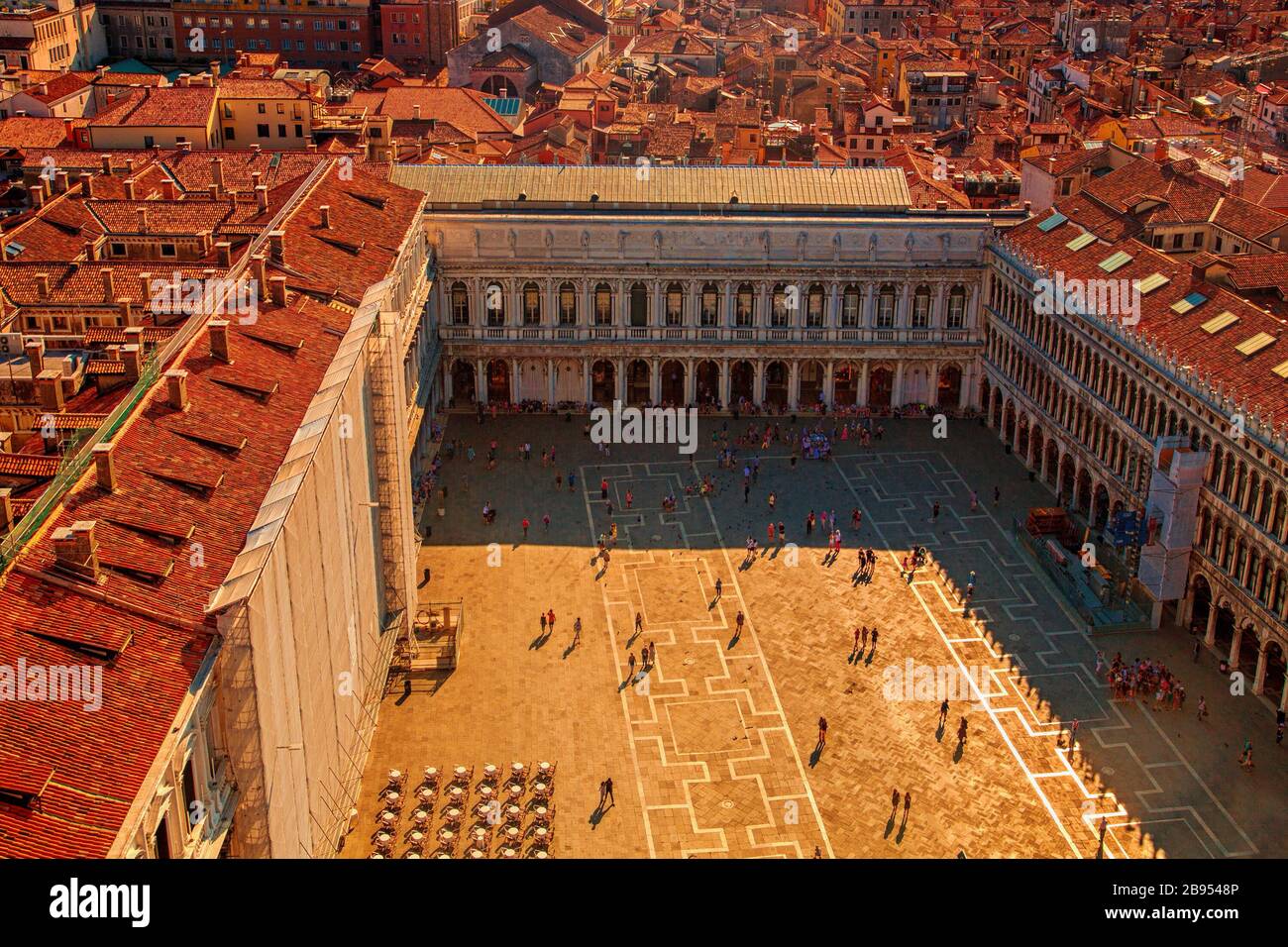 Aerial view of St. Mark's Square in Venice, Italy Stock Photo