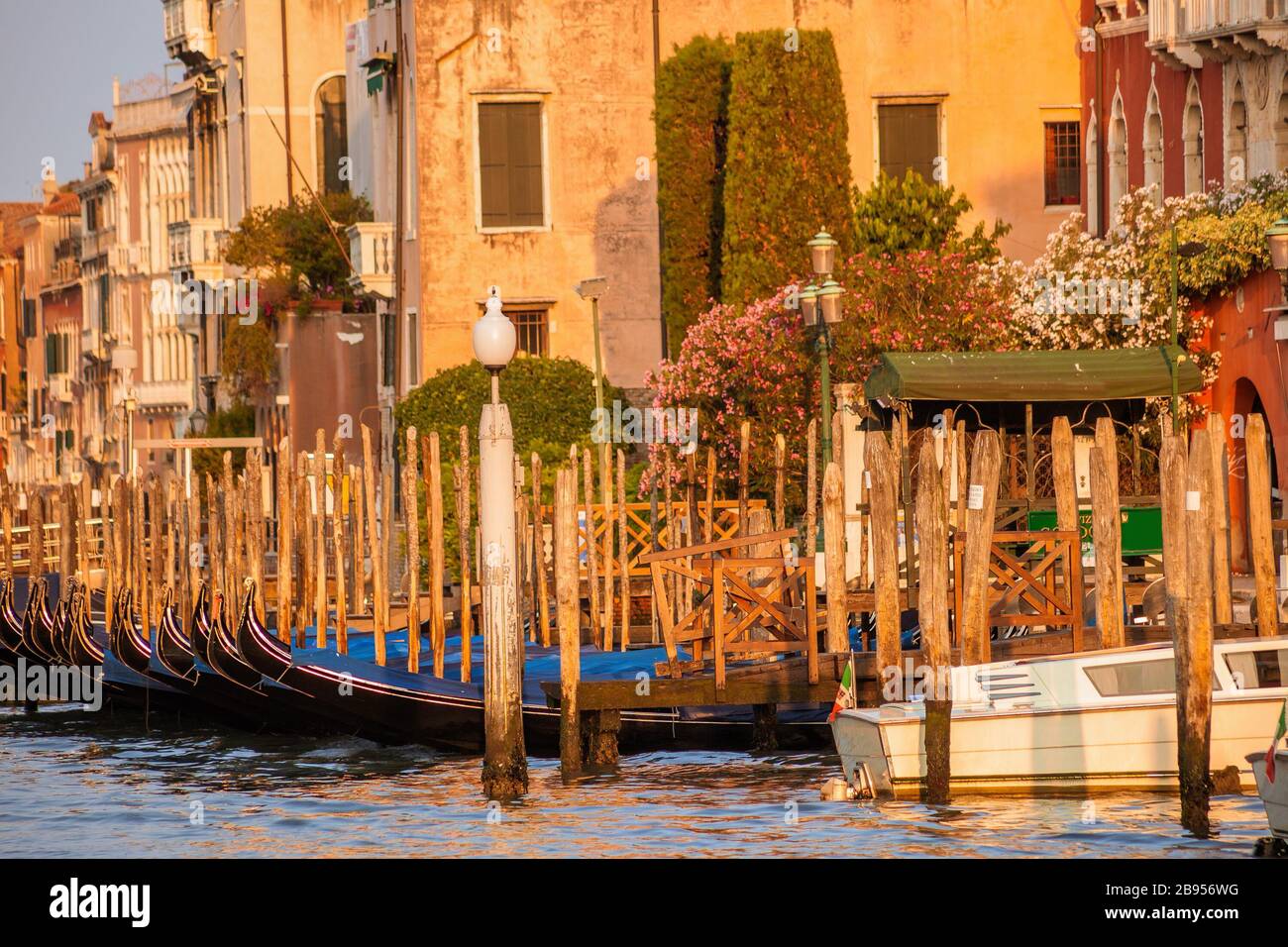 Buildings lining the Grand Canal in Venice, Italy Stock Photo