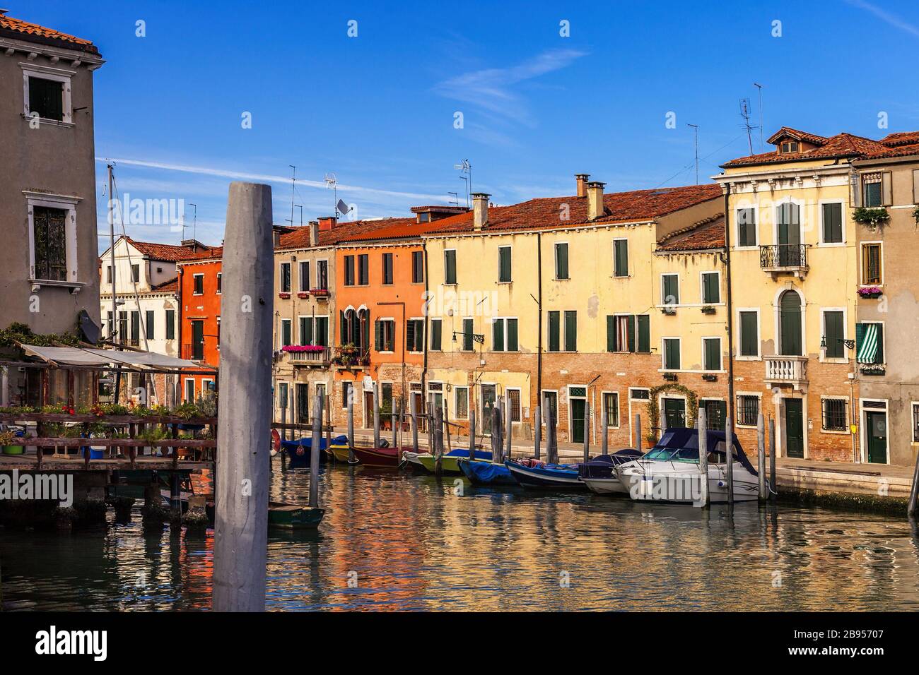 Buildings lining the Grand Canal in Venice, Italy Stock Photo