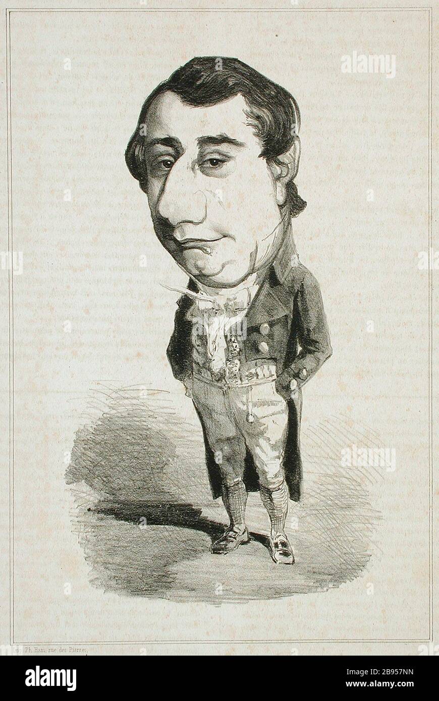 'Victor Prilleux; English:  Belgium, 1856 Periodical: Uylenspiegel, no. 8, 23 March 1856 Prints; lithographs Lithograph 8 7/8 x 5 15/16 in. (22.54 x 15.08 cm) Gift of Michael G. Wilson (M.80.277.11) Prints and Drawings; 1856date QS:P571,+1856-00-00T00:00:00Z/9; ' Stock Photo
