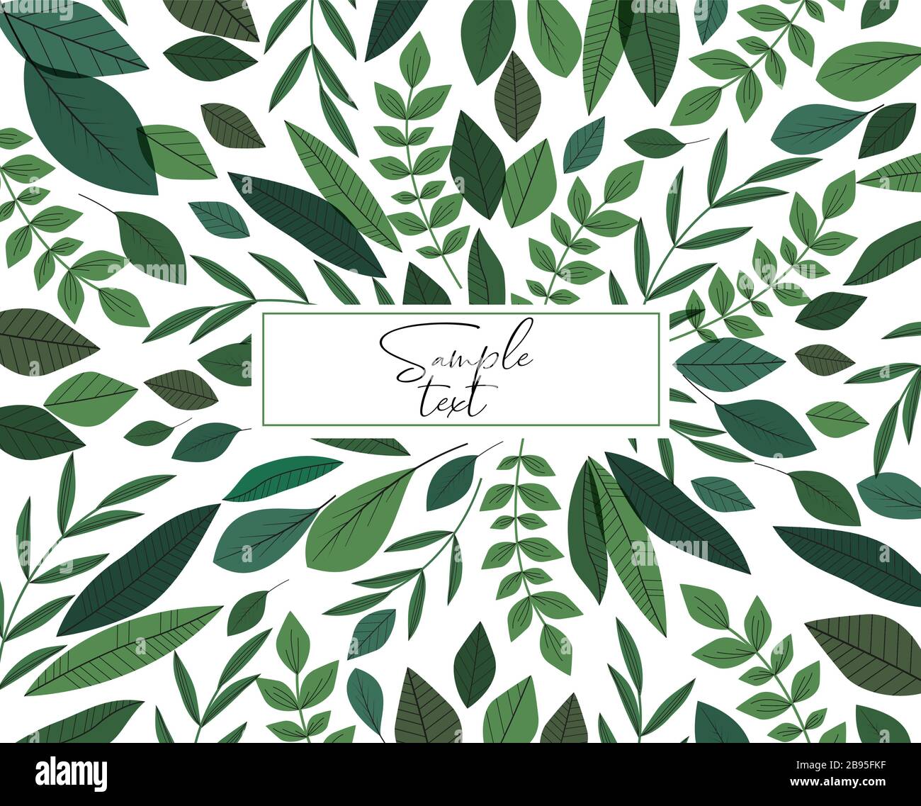Natural background with green leaves Stock Vector Image & Art - Alamy