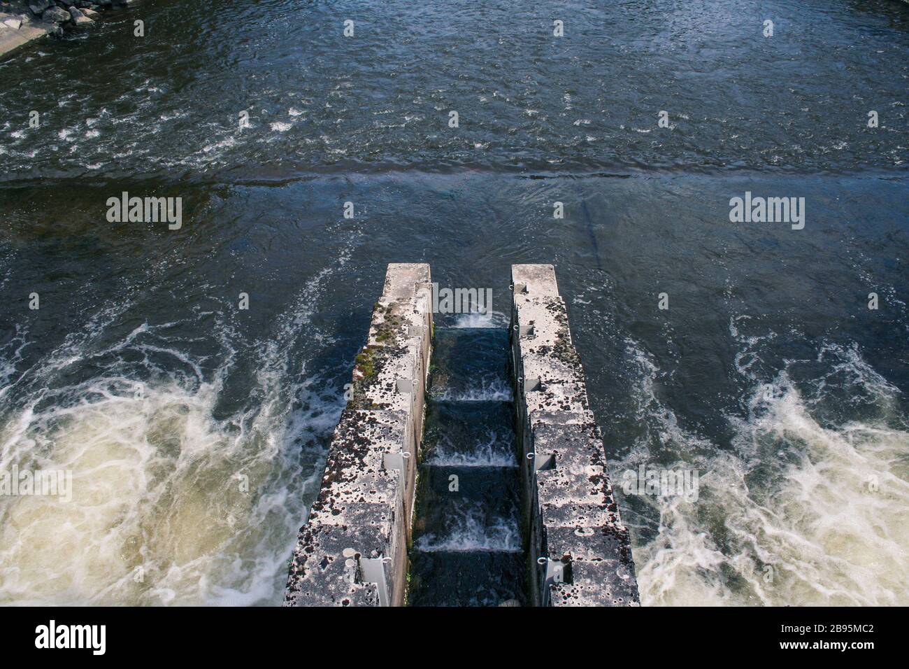 water dam in Durbuy,  Belgium Ardenna Stock Photo