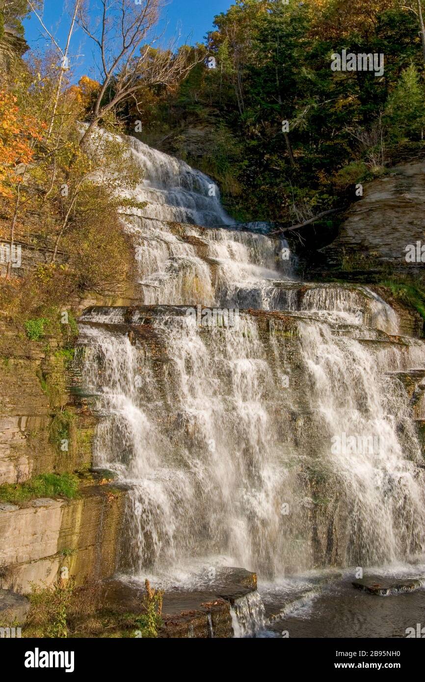 Hector Falls in Burdett, NY Stock Photo Alamy
