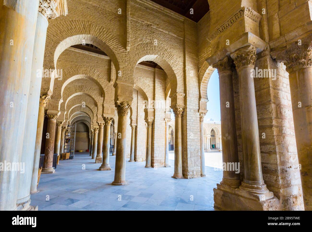 Portico with columns. Stock Photo