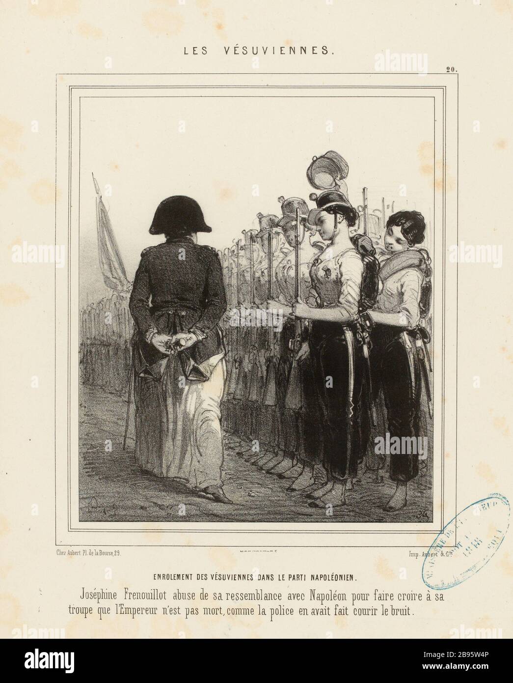 Vesuvian [Plate 20] (listed security (letter)) | IN ENROLLMENT IN Vesuvian PARNAPOLEONIEN (listed security (letter)). Stock Photo