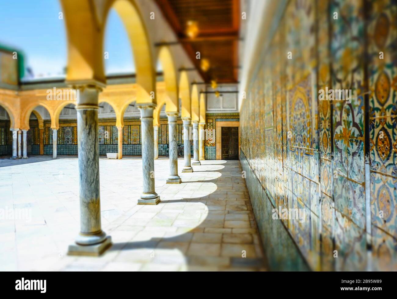Courtyard in a mosque. Stock Photo