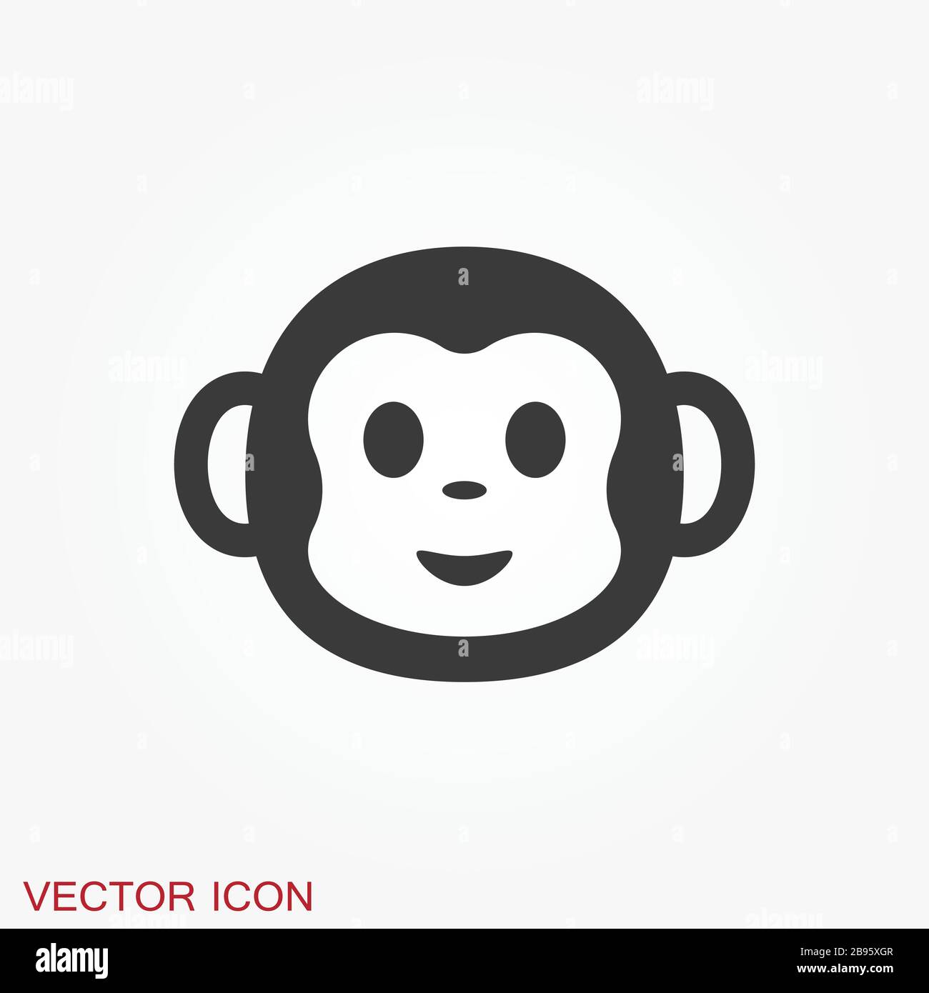 Vector monkey icon isolated on background. Animal symbol Stock Vector