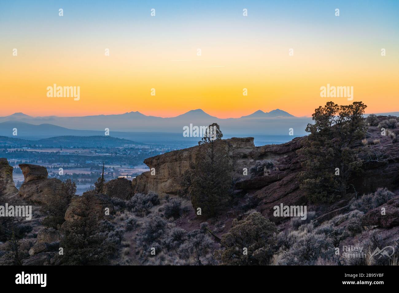 Smith Rock State Park - Central Oregon Stock Photo