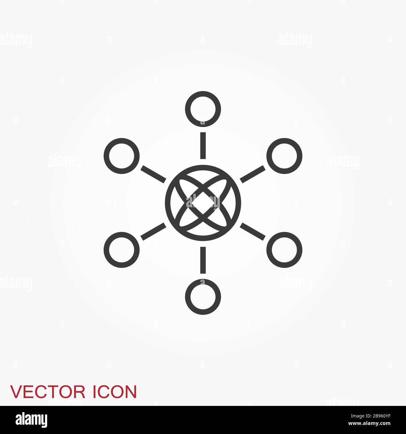 Network icon, computing and computer network symbol Stock Vector