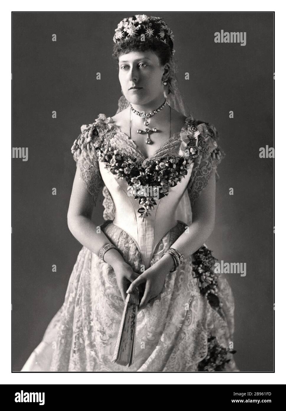 1800's Princess Beatrice of the United Kingdom, (Beatrice Mary Victoria Feodore; later Princess Henry of Battenberg; 14 April 1857 – 26 October 1944) was the fifth daughter and youngest child of Queen Victoria and Prince Albert. Beatrice was the last of Queen Victoria's children to die, 66 years after the first, her elder sister Alice. Stock Photo