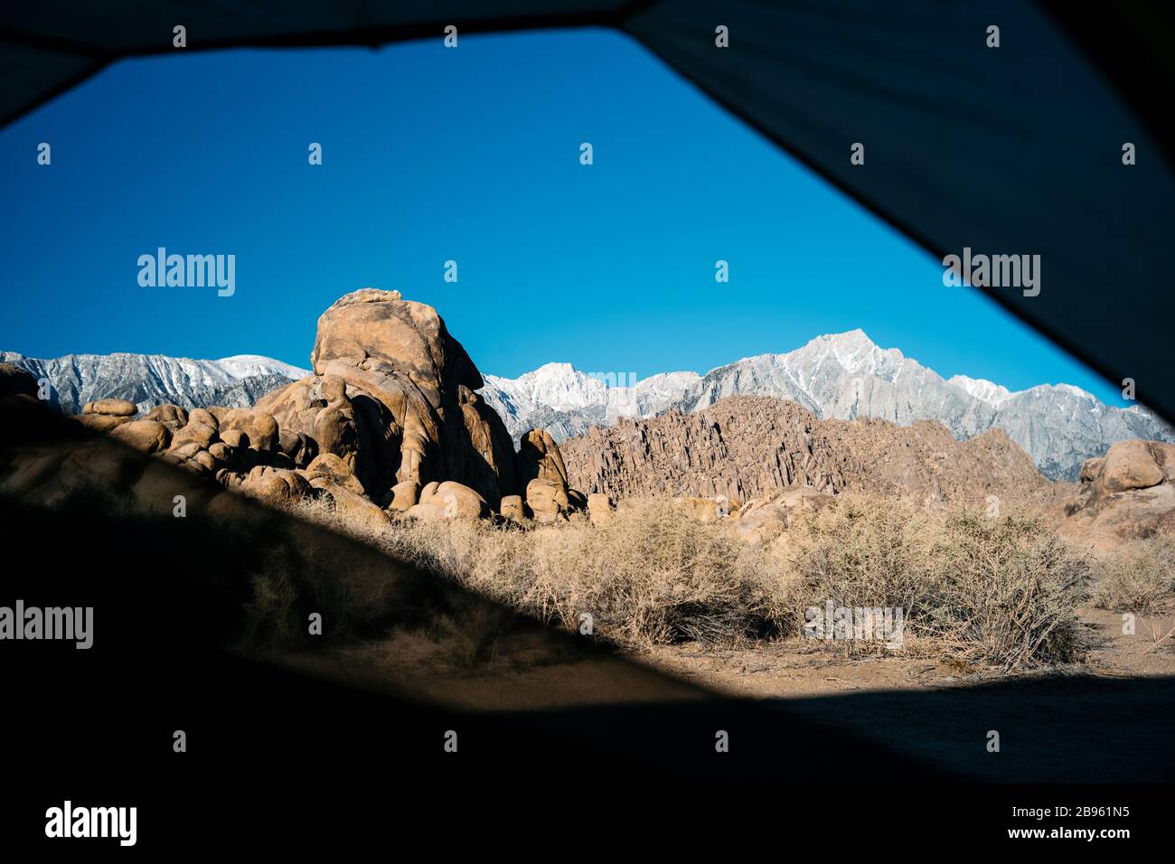 Sunset Landscape View of Alabama Hills Rock Formations, California ...