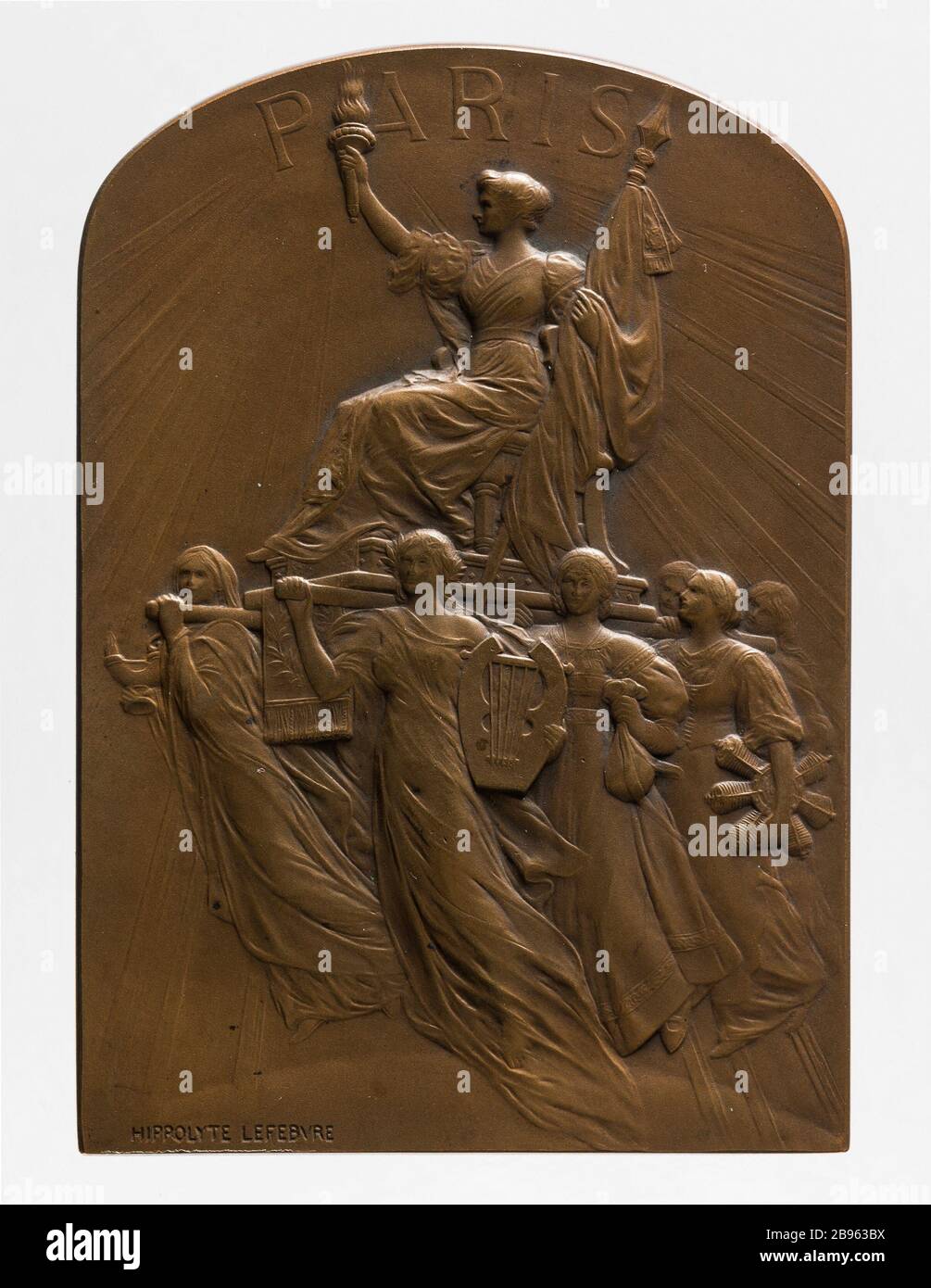 Allegory of the City of Paris Hippolyte-Jules Lefèbvre (1863-1935). Allégorie de la Ville de Paris. Bronze. Vers 1920. Paris, musée Carnavalet. Stock Photo