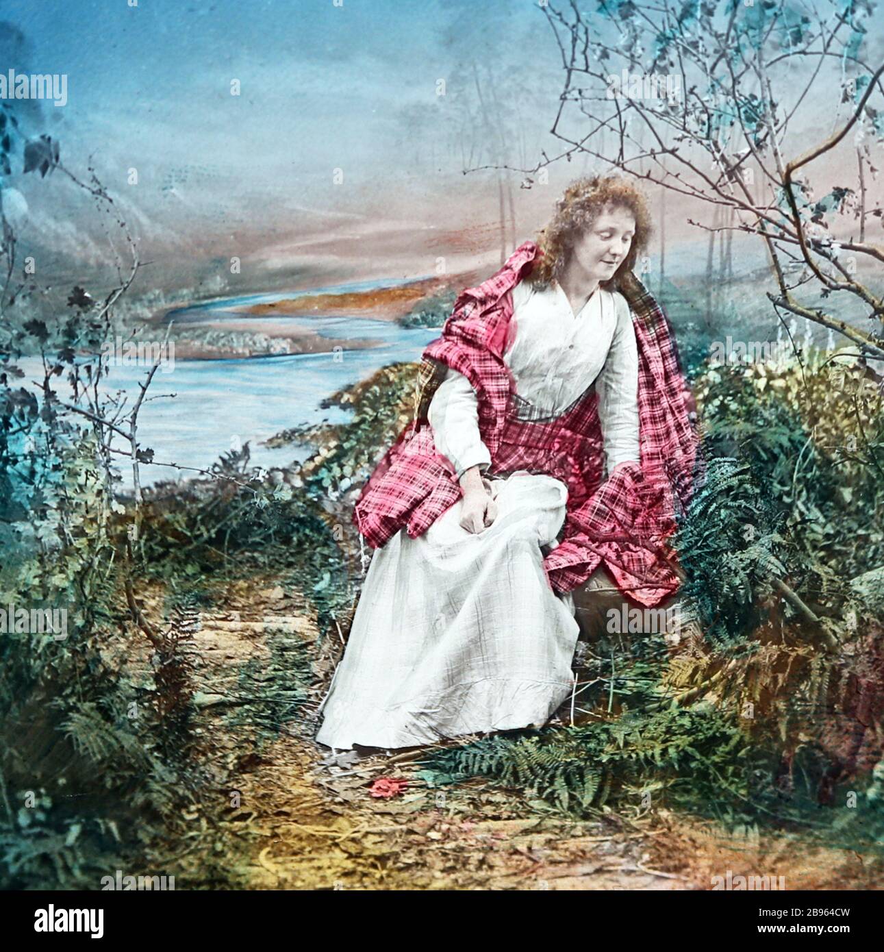 A Victorian illustration from the song / poem 'Annie Laurie'. This is image number 5. There are eight images in total, all of which are on Alamy. Stock Photo