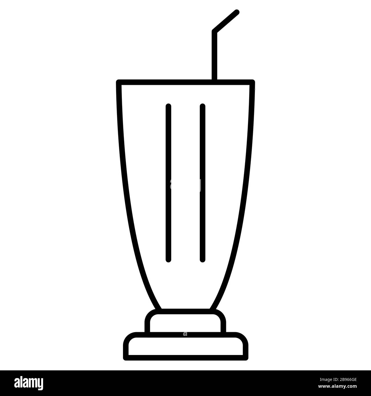 Milkshake with Straw Stock Photo Alamy