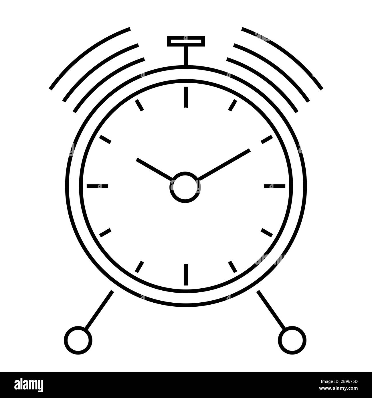Alert icon clock time Black and White Stock Photos & Images - Alamy