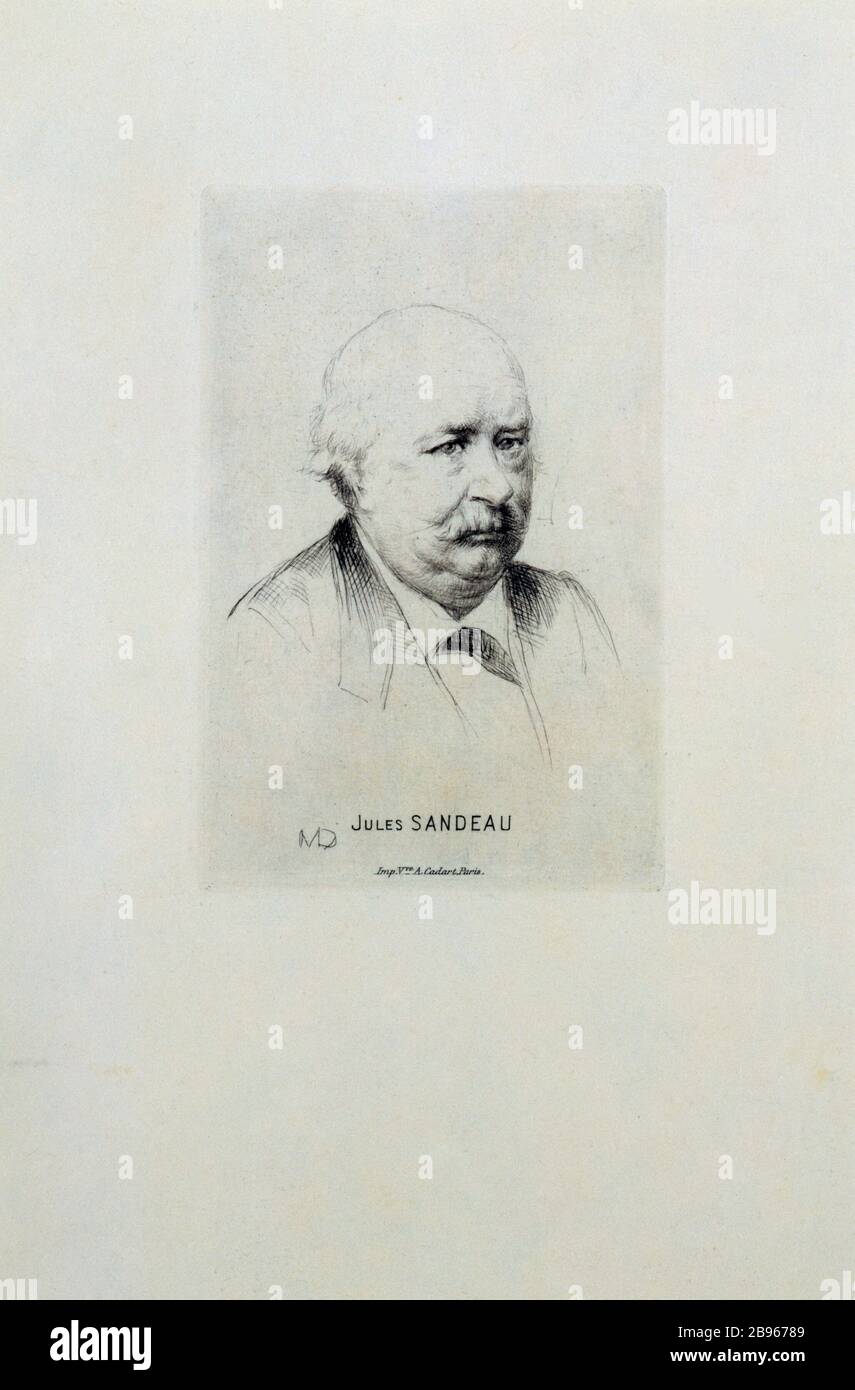 PORTRAIT OF JULES SANDEAU Portrait de Jules Sandeau (1811-1883), écrivain français. Paris, musée de la Vie romantique. Stock Photo