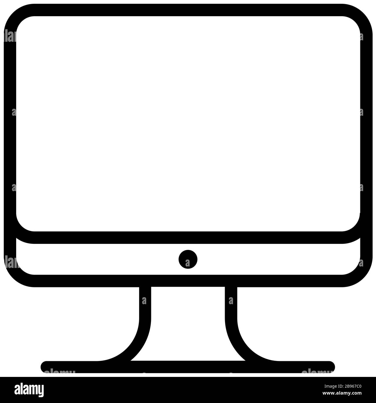 Office desk with pc screen Black and White Stock Photos & Images Alamy