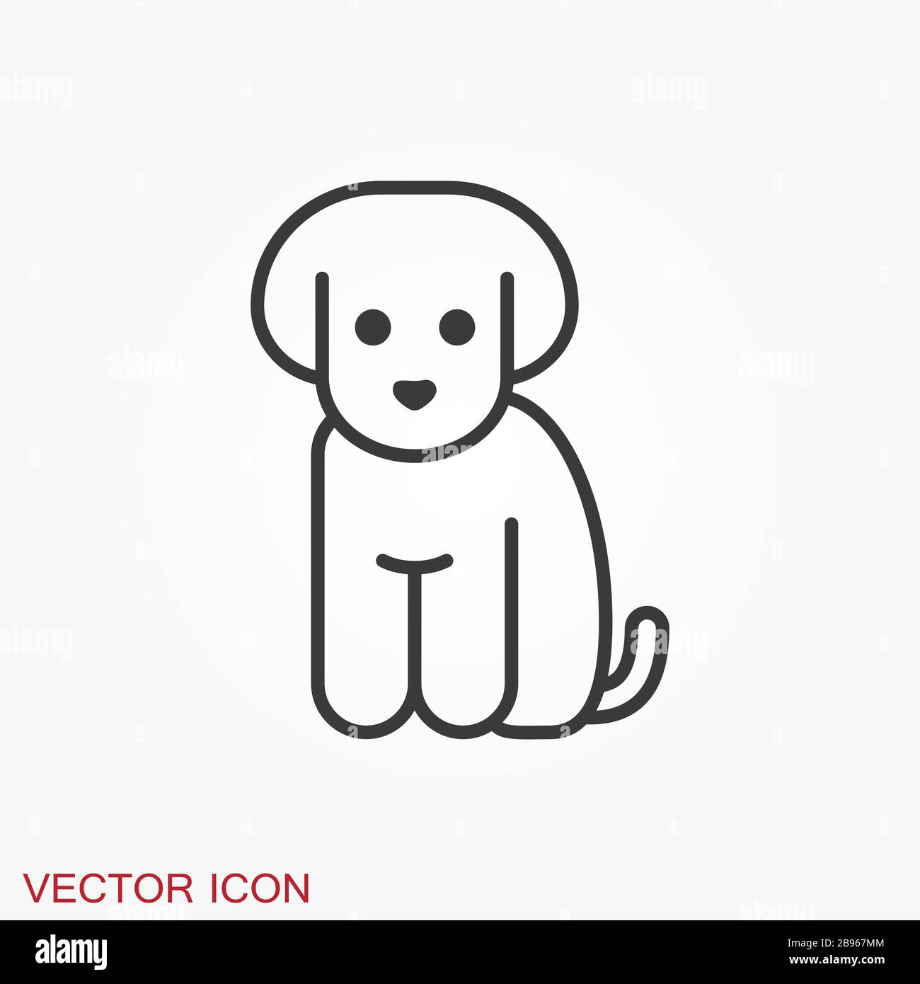 Puppy icon. Dog symbol. Vector element for your design Stock Vector ...