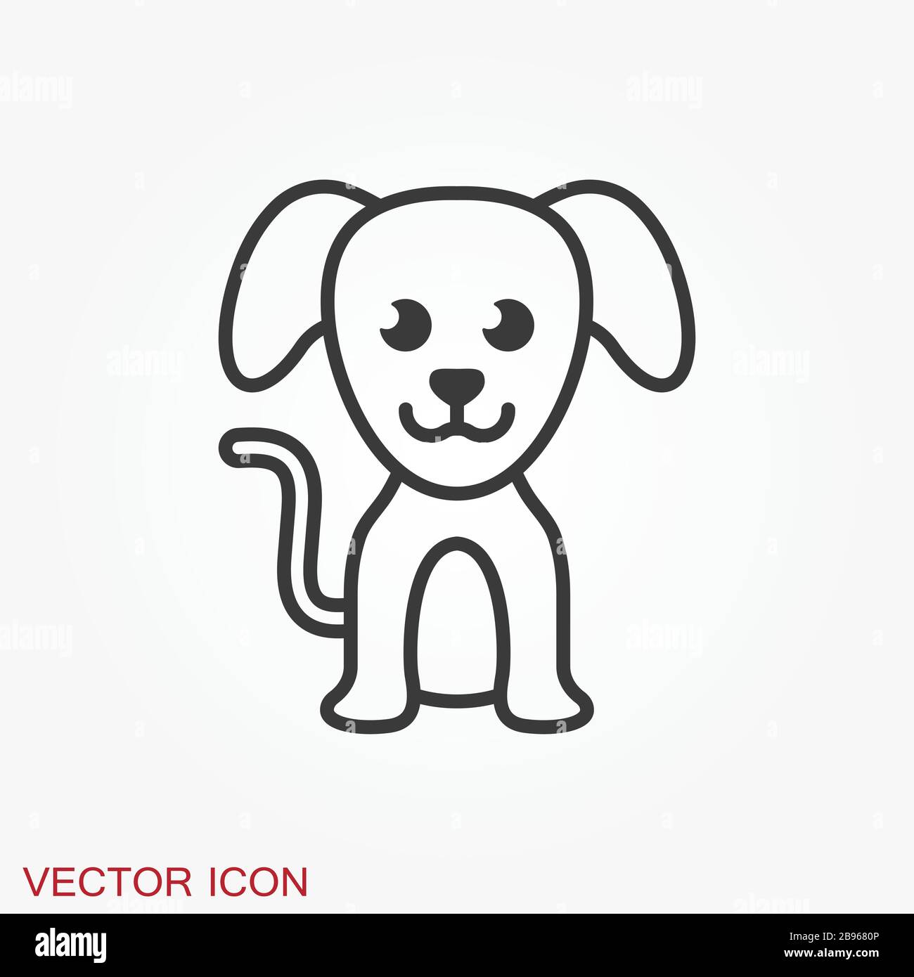 Puppy icon. Dog symbol. Vector element for your design Stock Vector ...