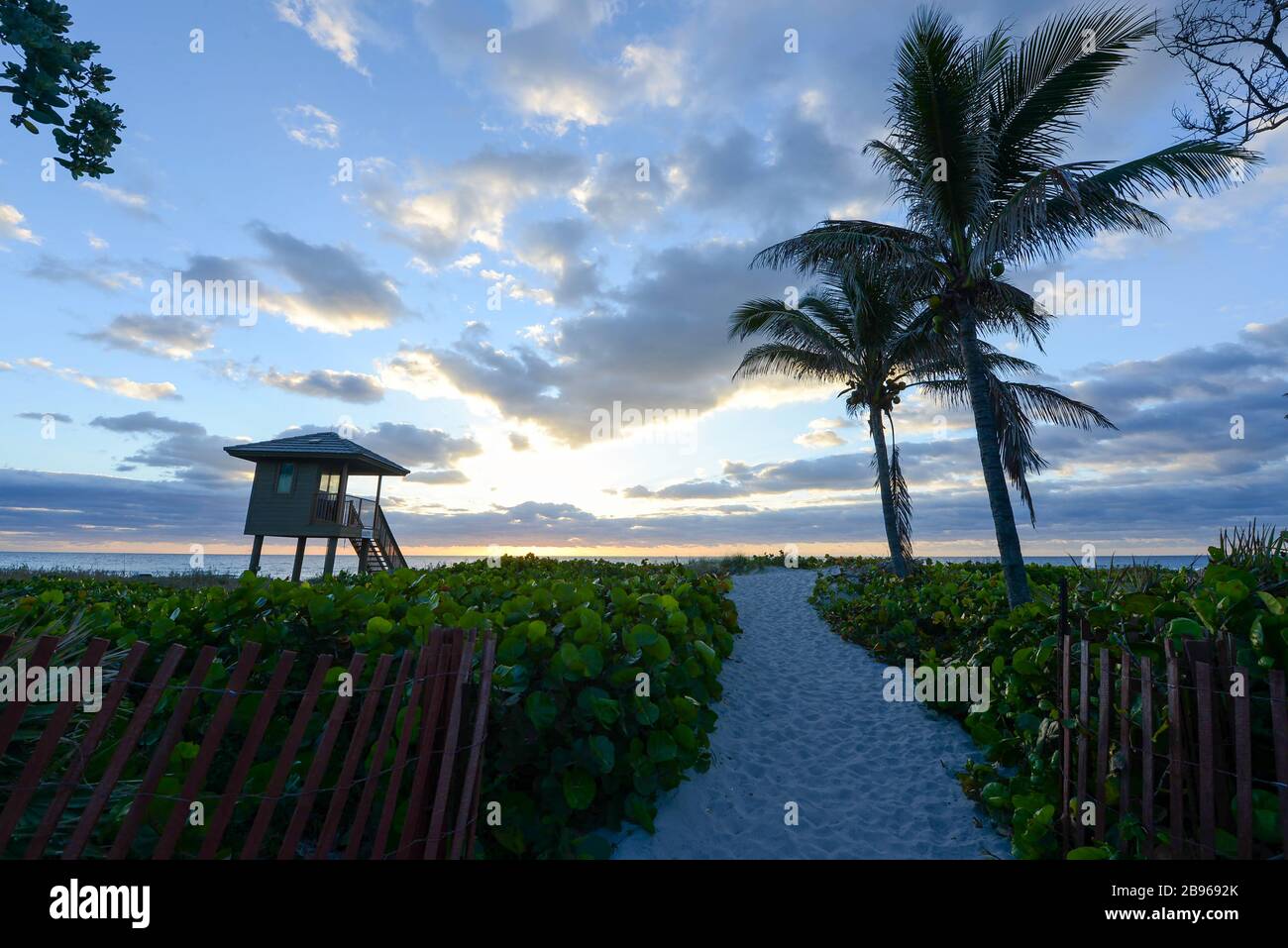 Delray Beach at Sunrise Stock Photo