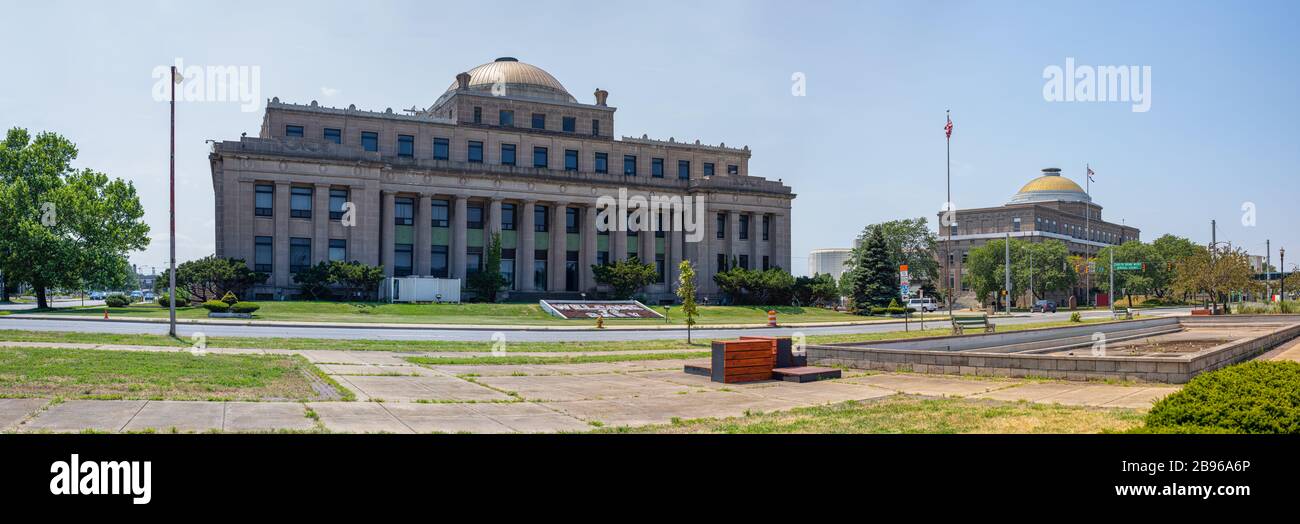 Gary City Hall, and the Courts Building, Indiana, USA Stock Photo