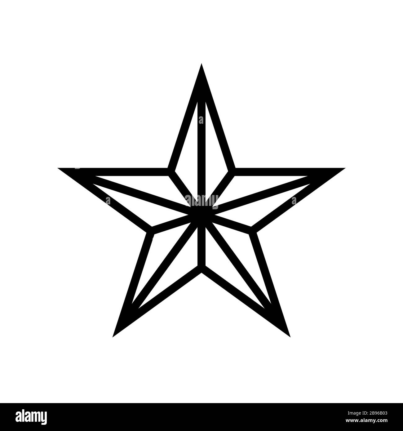 Five pointed black star vector icon on white Stock Vector Image & Art ...