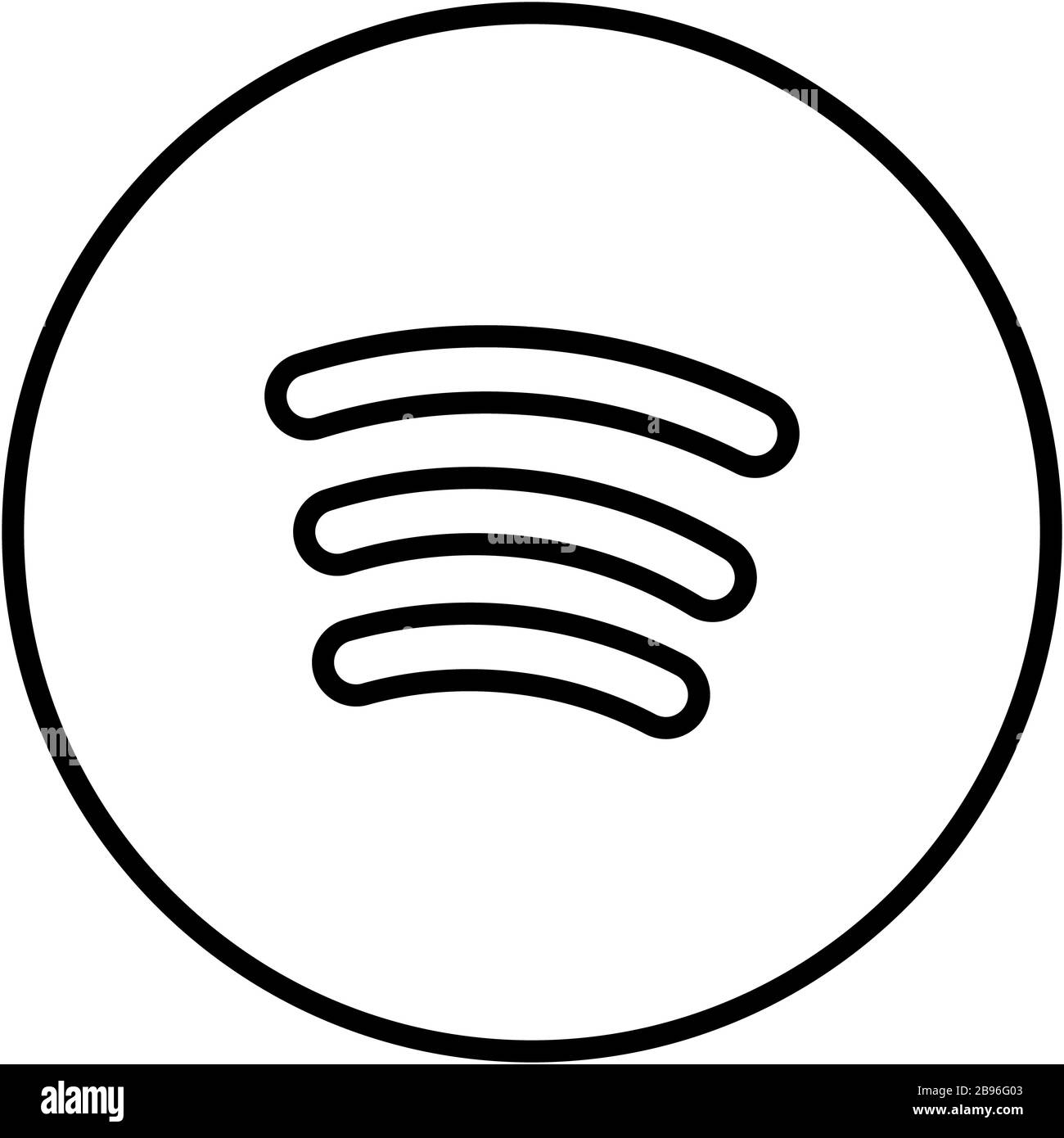 Spotify Logo Black And White Stock Photos Images Alamy