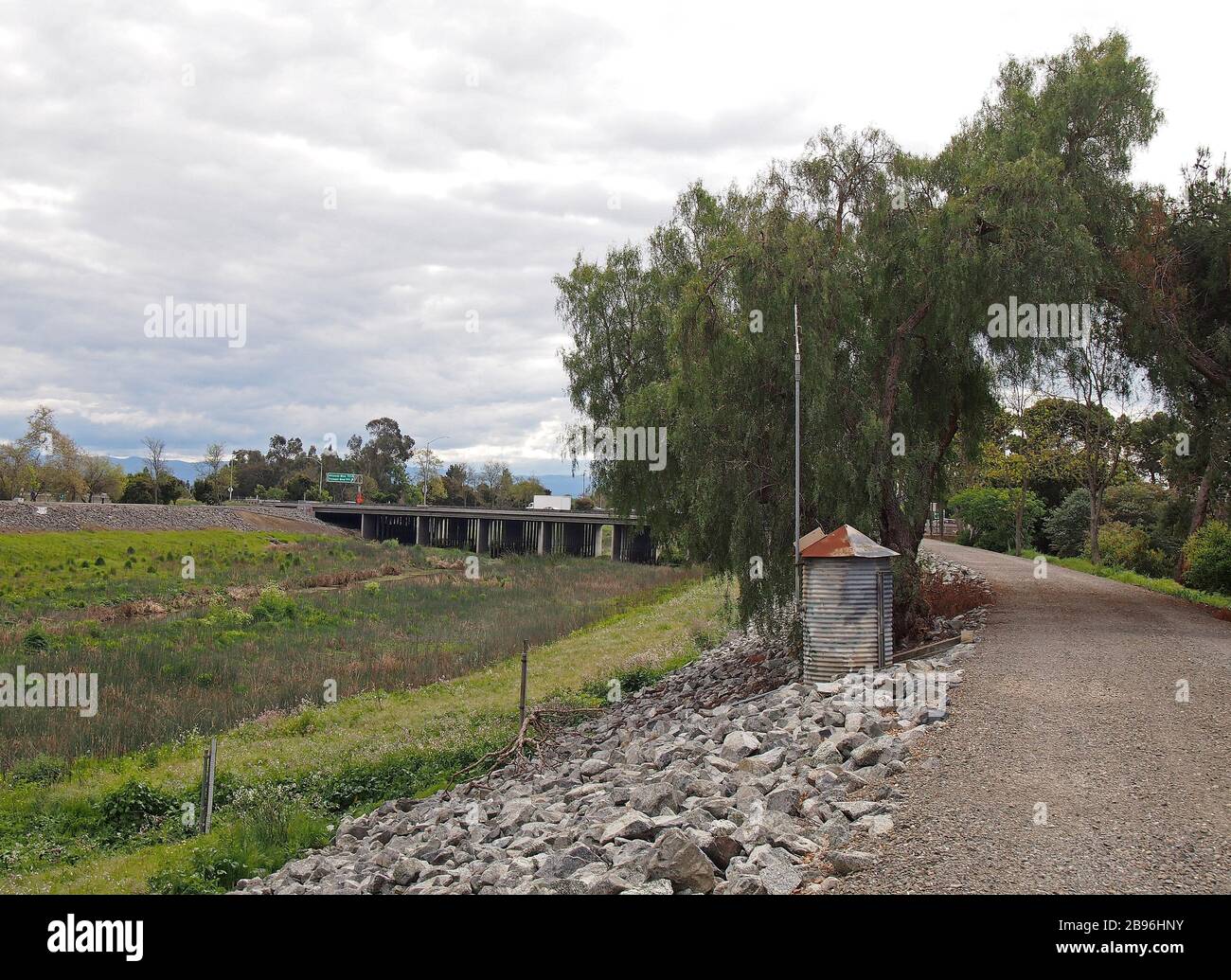 US Geological Survey Gagging Station next to Alameda Creek Trail in Union City, California Stock Photo