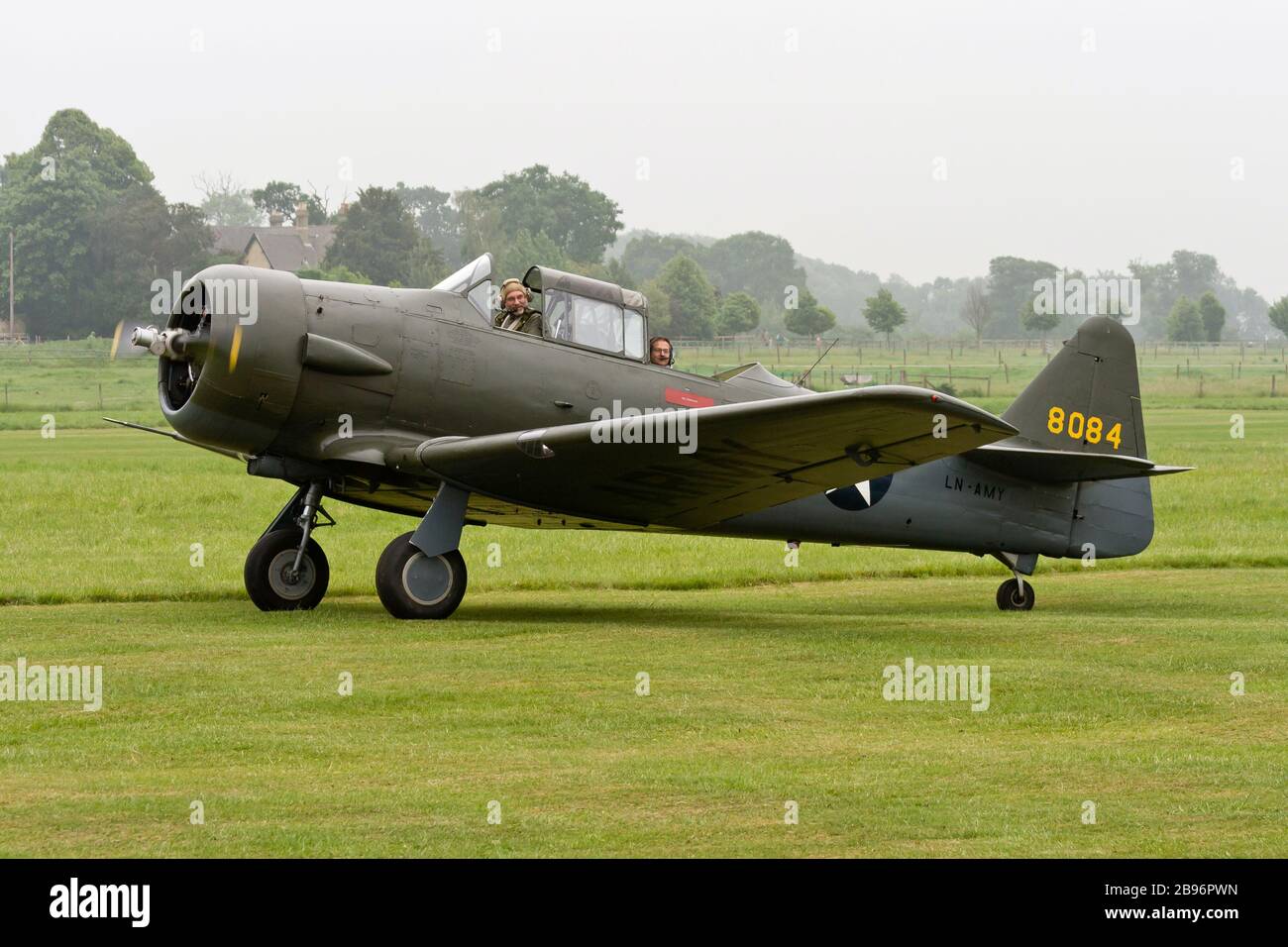 A NORTH AMERICAN AT-6D HARVARD III  at Old Warden, Bedfordshire in 2010 Stock Photo