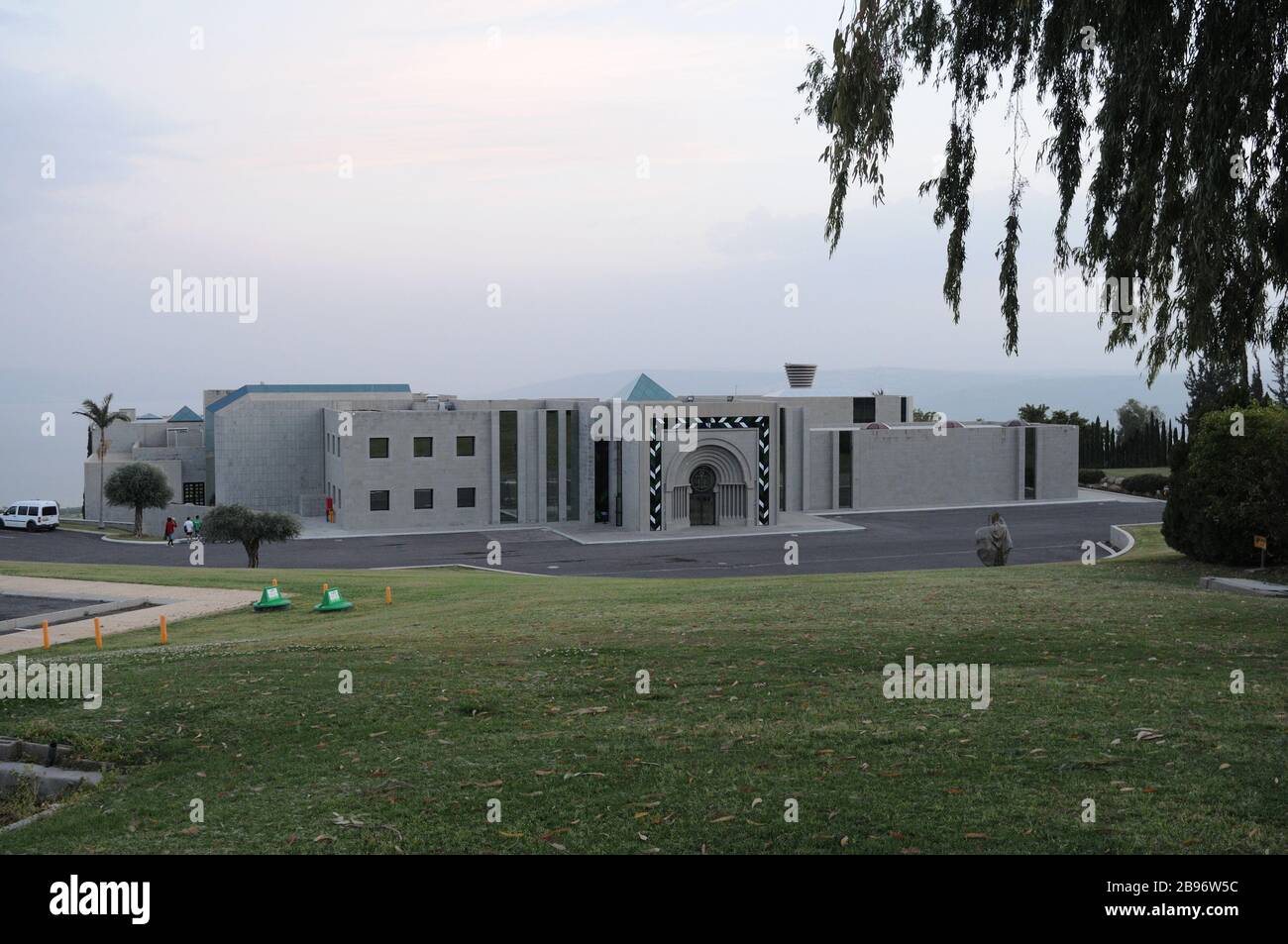 The Domus Galilaeae (House of Galilee) Monastery, on the peak of Mount of Beatitudes, Israel Stock Photo