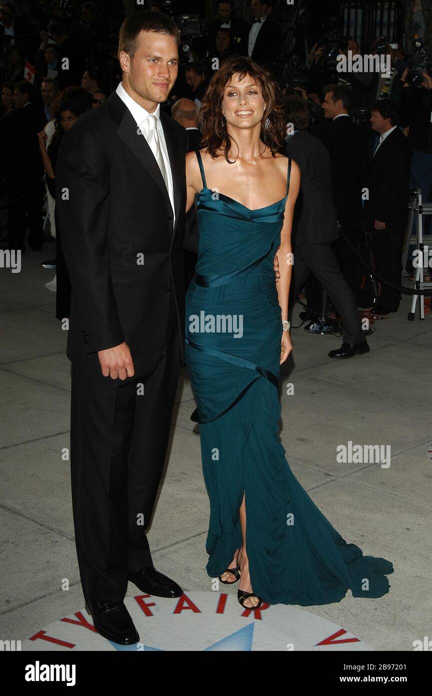 Tom Brady, Bridget Moynahan,  2-27-05 2005 Vanity Fair Oscar Party, Photo by: SBM / PictureLux - File Reference # 33984-11607SBMPLX Stock Photo