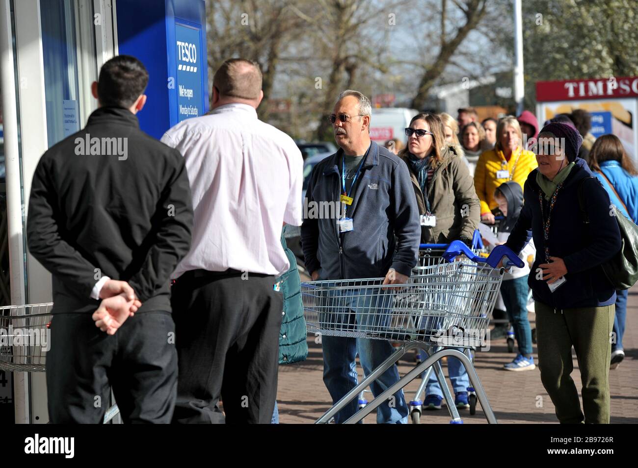 Tesco, Gloucester opened its doors an hour early for NHS workers to