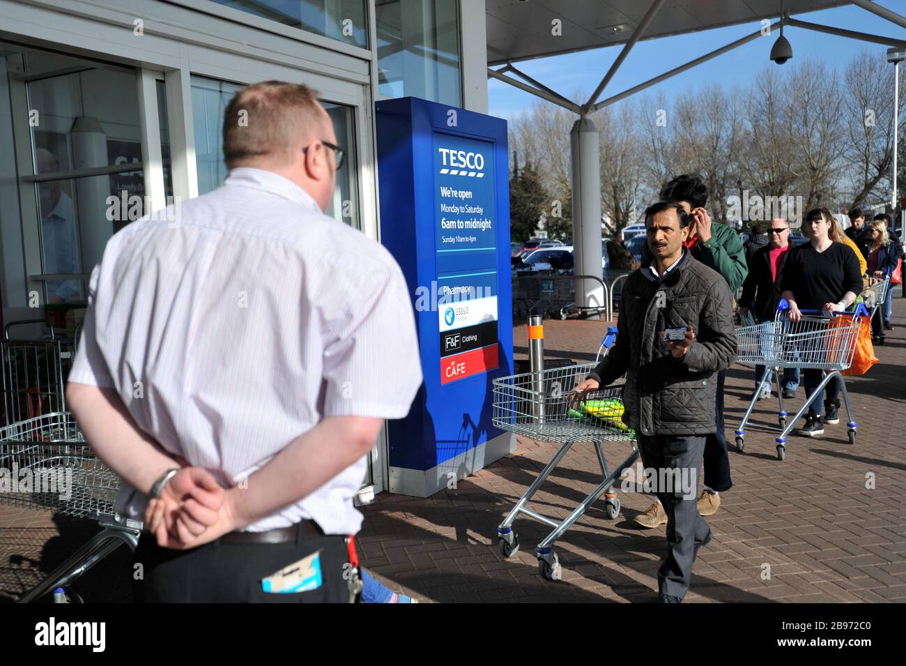 Tesco, Gloucester opened its doors an hour early for NHS workers to